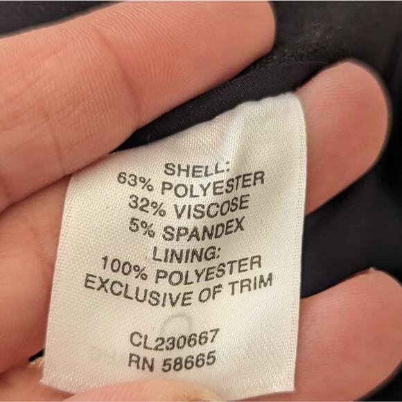 Women's Classiques Entier Black Ruffled Skirt Size 10 Business Professional - Picture 5 of 8